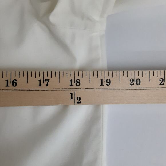 Vintage 80s Sheer Lace Button Up Shirt Tuxedo Pleated Cream Short Sleeve Retro - Picture 8 of 10